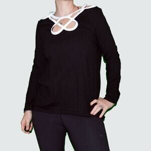 Soft Surroundings Black long Sleeves Cut out top medium